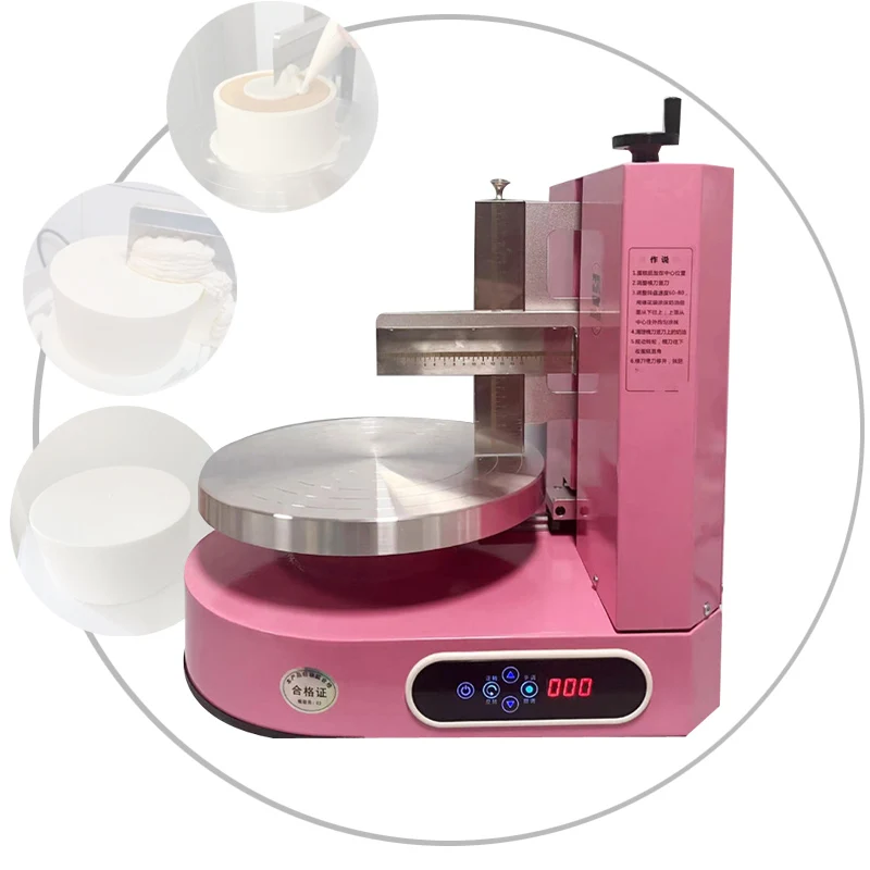 Ronde Cake Crème Verspreiden Coating Vulmachine Automatische Verjaardagstaart Verspreid Machine Cake Brood Crème Decoratie Strooier