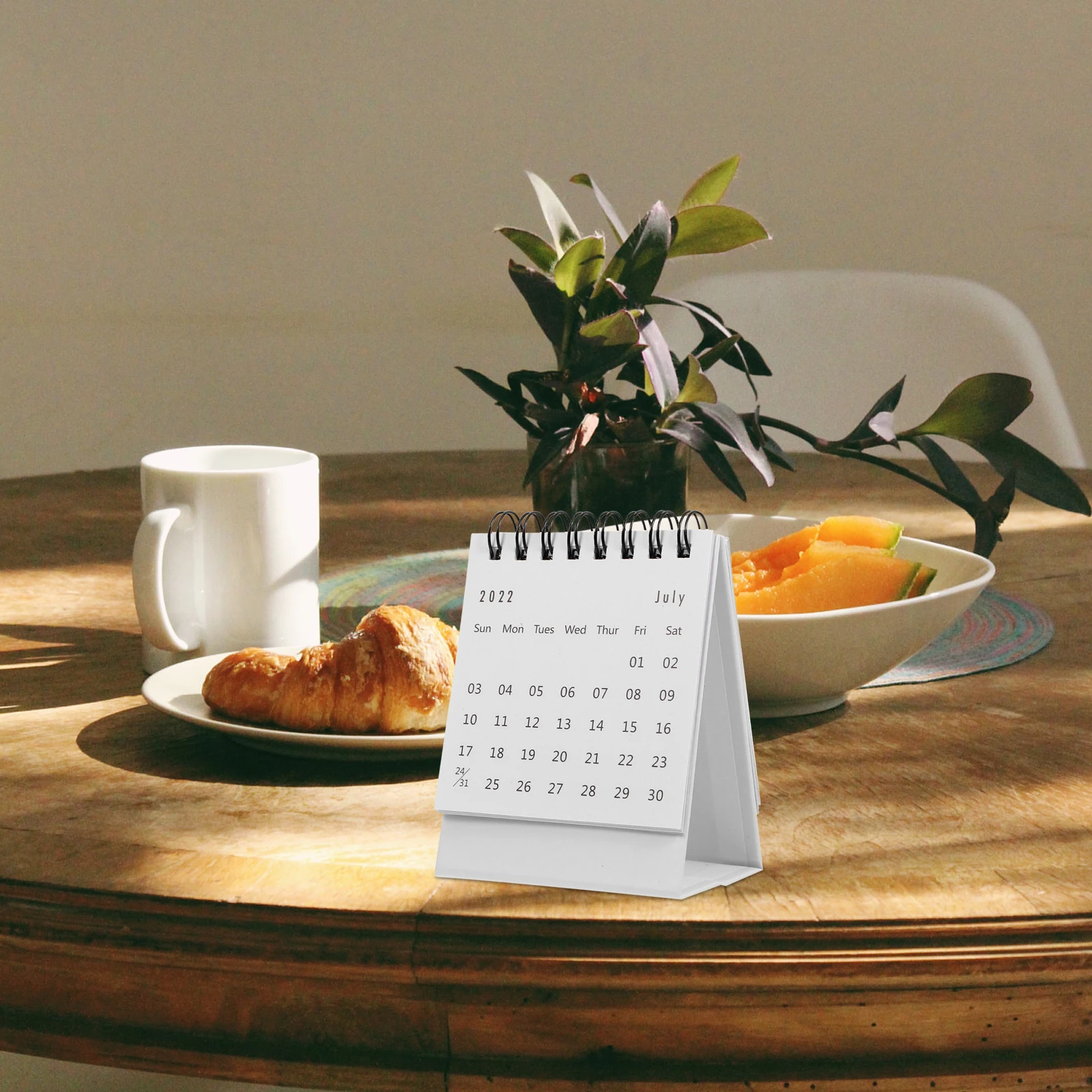 

Calendar Mini Desk Calander Daily Desktop Easel Standing White Office Supply Decorative