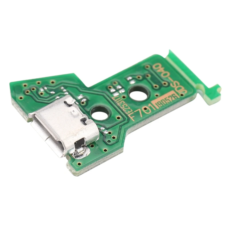 Y44A 4X for PS4 Controller Micro-USB Charging Socket Circuit Board JDS-040 12-Pin Cable Port Replacement