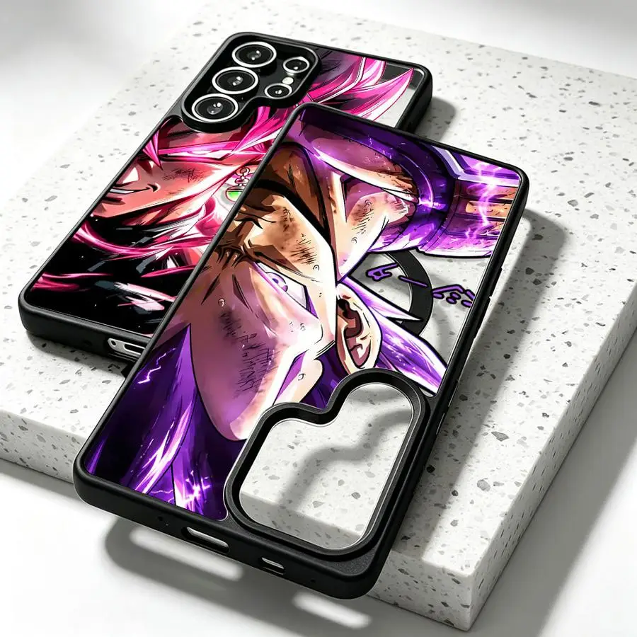 D-Dragon B-Ball Vegeta Goku Back Phone Cover Case for Samsung Galaxy S26 Ultra S23 S22 S25+ S24 FE S25 Plus S23+ S24+ S22+ S26+