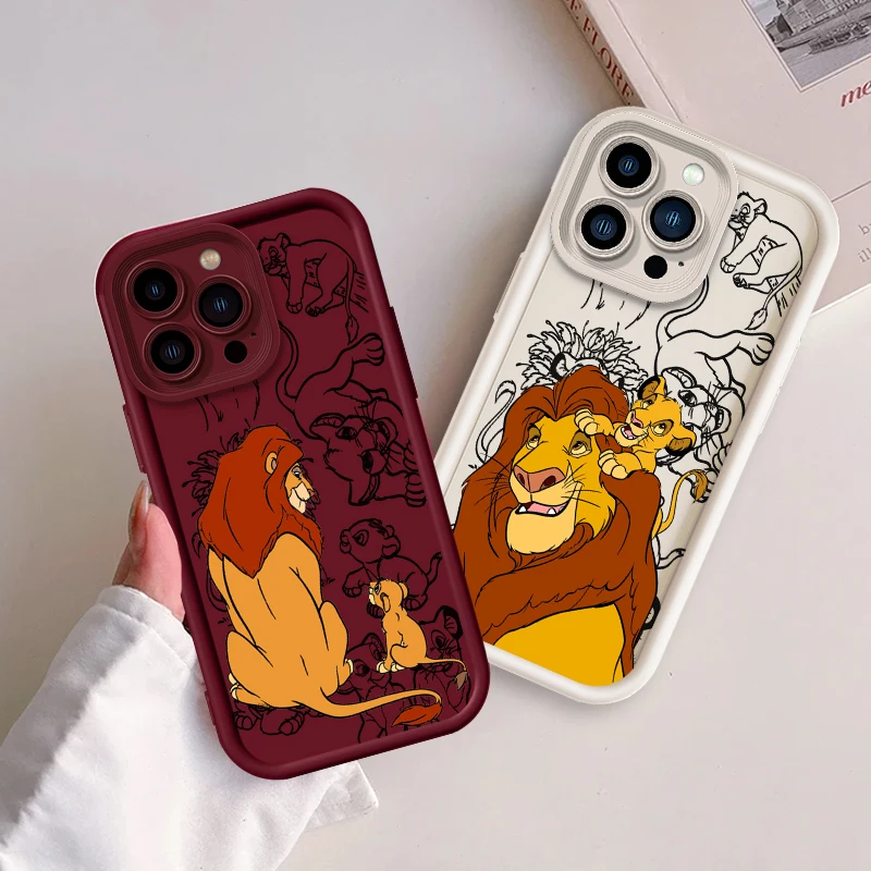 Lion King Anime Simba For Apple iPhone 15 14 13 12 Pro Max Mini 11 XS X XR 8 7 6 Plus Eye Ladder Cover Capa Fundas Phone Case