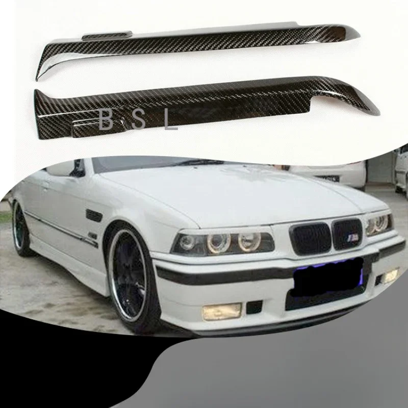 

1 Pair of Headlight Eyebrow Carbon Fiber Cover Trim Sticker Fits for BMW E36 1992 1993 1994 1995 1996 1997 1998 Chromium Styling