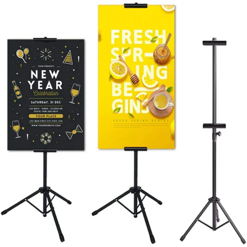 

customized.Sign Stand Retractable Poster Board Double-Sided Holder Business and Advertising