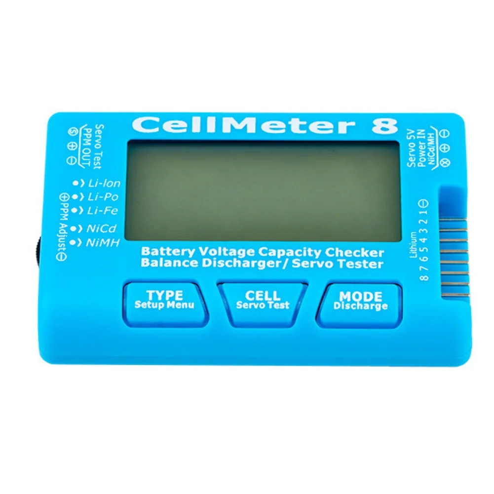 Digital For Battery Capacity Meter Cellmeter 8 For 1-8S For Lipo LiFe NiMH NiCd RC Pack Voltage Tester With 0.001V Accuracy