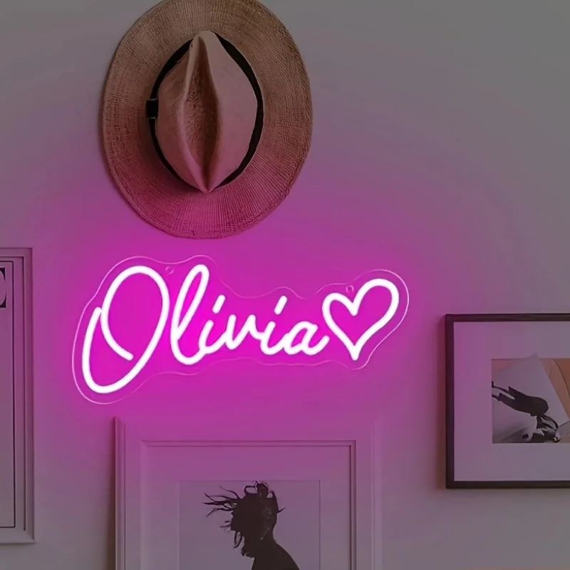 

Custom Neon Sign Personalized Name Sign Led Neon Night Light Birthday Gifts Room Bedroom Decoration Wall Wedding LED Neon Lamp