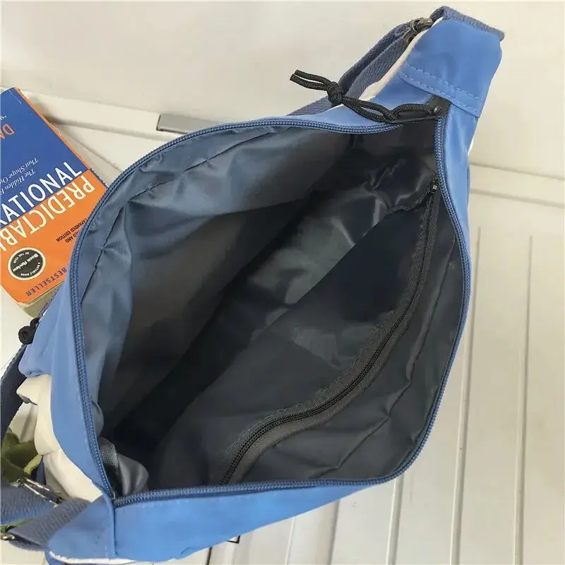 Bolsa de lona impermeável para homens e mulheres, bolsa mensageiro simples, bolsa de nylon, bolsa transversal de ombro, sacolas japonesas, 2022