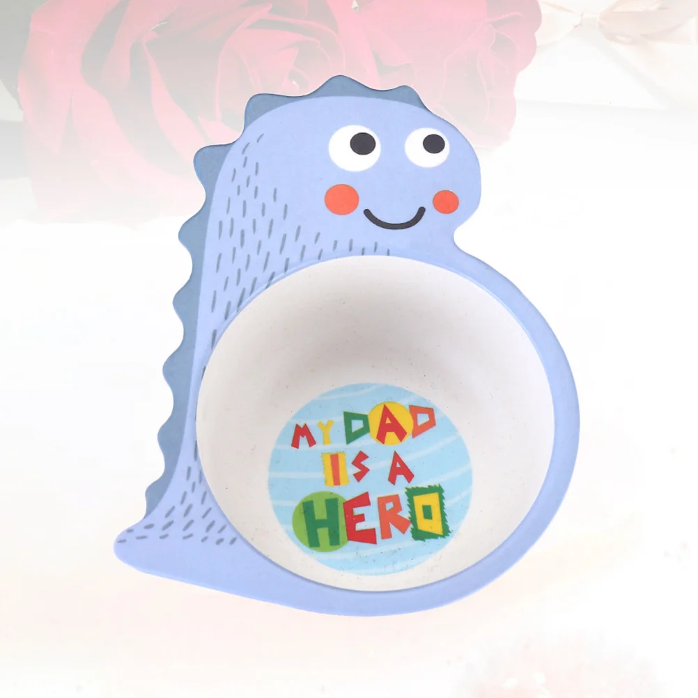 

Children Bowl Bamboo Fiber Kids Feeding Bowl Portable Durable Cartoon Design Anti-Fall Washable For Snack Fruit Salad