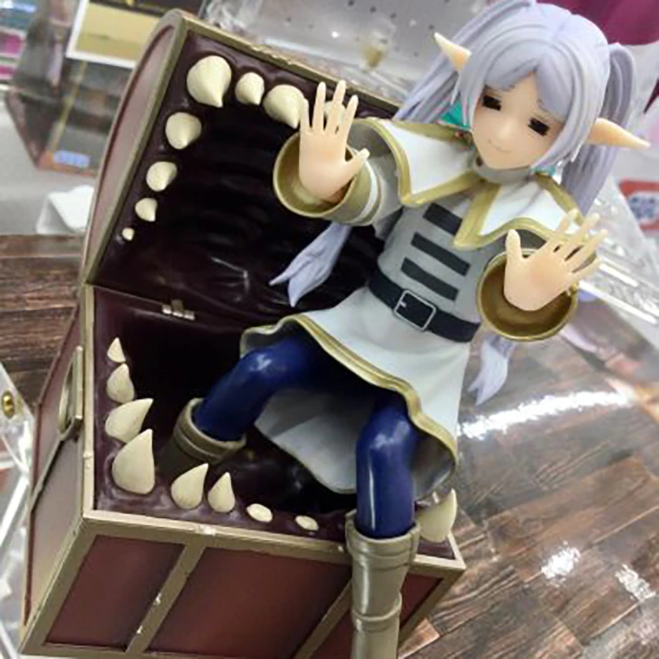 Frieren: Ponad Koniec Podróżi Figurka Anime Frieren Skrzynia Skarbów na Biurko Figurka Akcji Potwór Frieren Model Figurka Prezent dla Fana