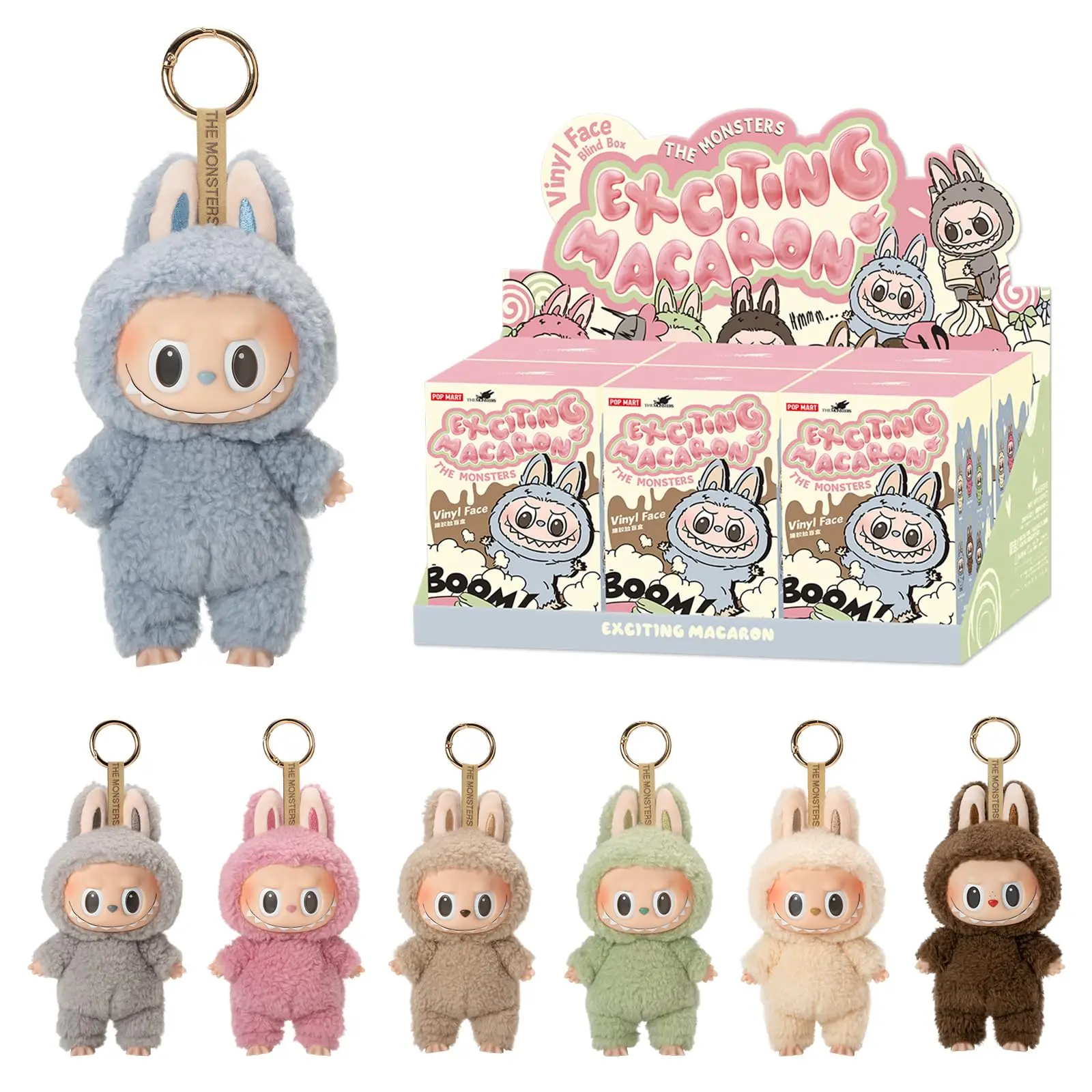 Blind Box Labubu The Monsters Blind Box Cardiac Macarone Cute Guess Bag Figure Model Keychain Surprise Gift Toy 2025 HOT