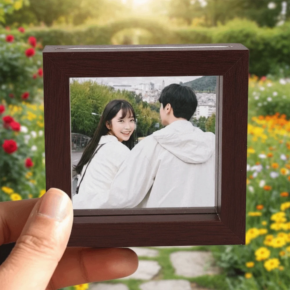 

5PCS 4 Inches Magnetic Photo Frame Square Decorative Fridge Magnet Multi-purpose DIY Refrigerator Picture Frame Photo Display