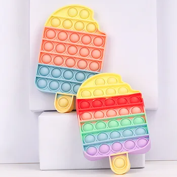 Trompette en forme de crème glacée pour enfants, jouet amusant en forme de Rat, contrôle des bulles, soulagement de la pression, cadeaux de fête d'anniversaire en Silicone, nouveau