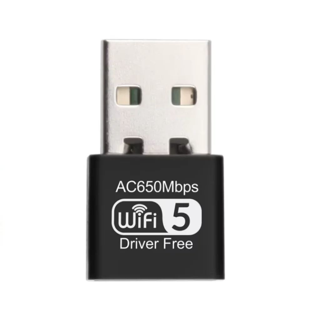 650Mbps USB WiFi Network Card Dual Band 2.4G 5GHz WiFi 5 Free Driver Dongle Wireless Receiver Adapter For PC Desktop Laptop