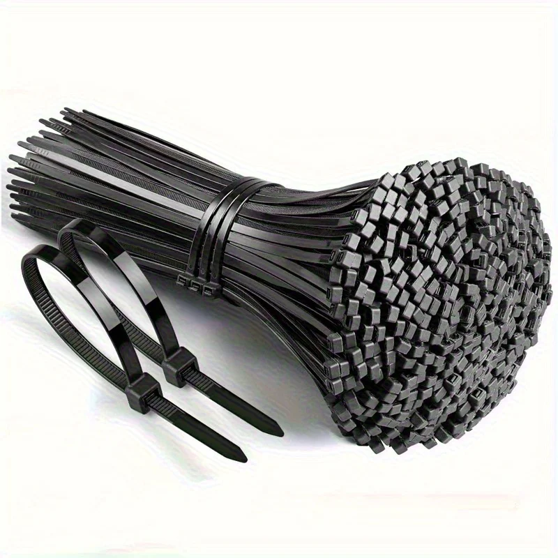 300/600Pcs Self-locking Nylon Cable Ties Plastic Zip Ties Heavy Duty Wire Organizer Cord Management for Home Office Outdoor