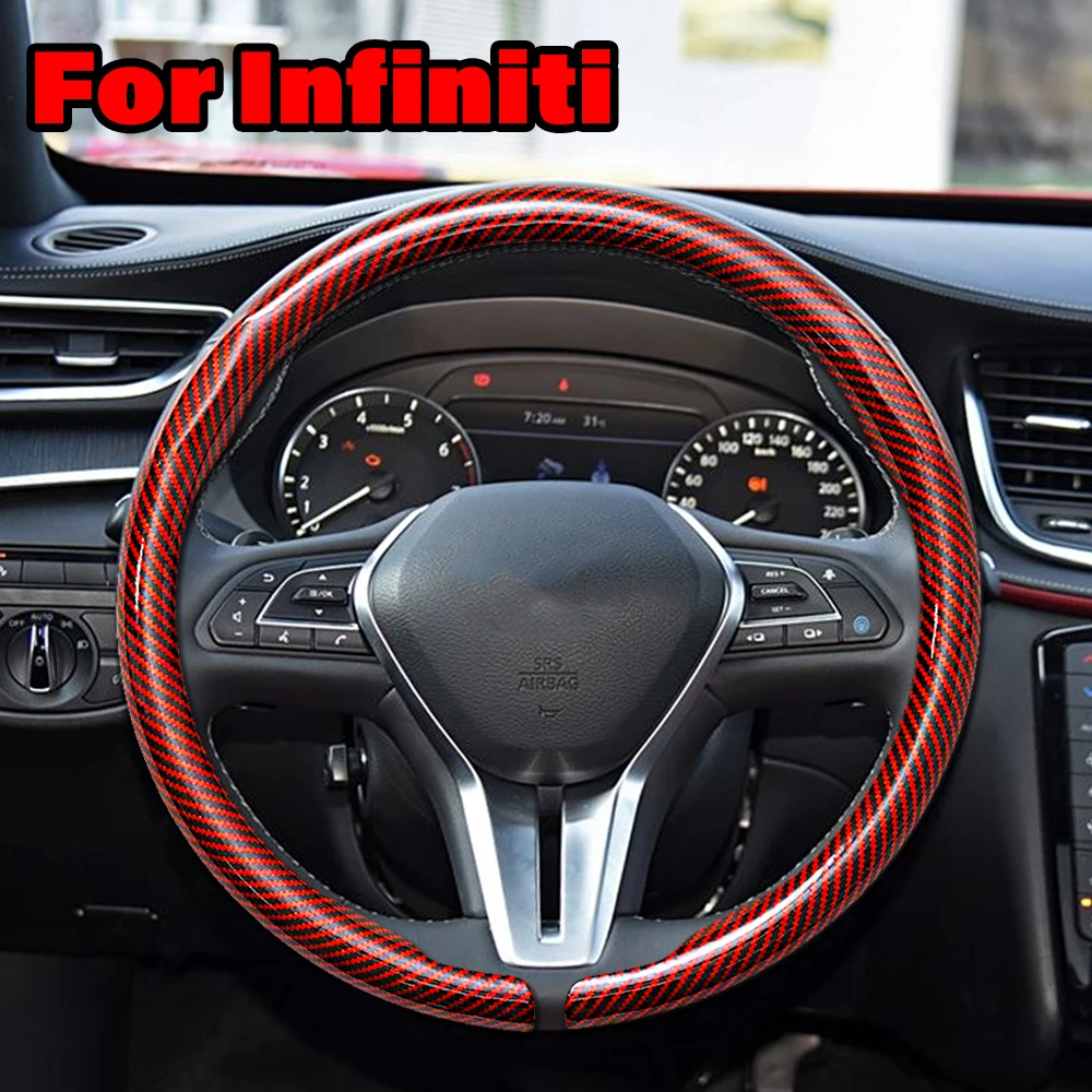

For Infiniti Leather Car Steering Wheel Cover For Q50 FX35 Q30 G37 Q70 QX70 G35 Q60 QX50 QX60 QX80 QX30 JX35 G25 Accessories