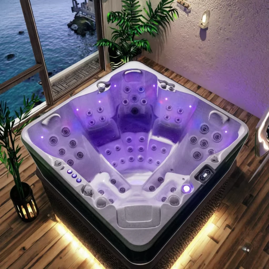 Inflatable Hot Tub - Outdoor 2-Seater Inflatable Hot Tub Spa,