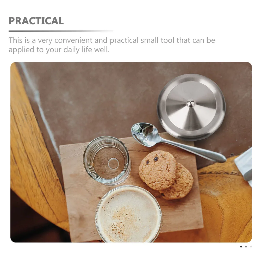 

6pcs Stainless Steel Cup Lids Replacement Vacuum Tumbler Covers Dustproof Corrosion Resistant Metal Bottle Caps