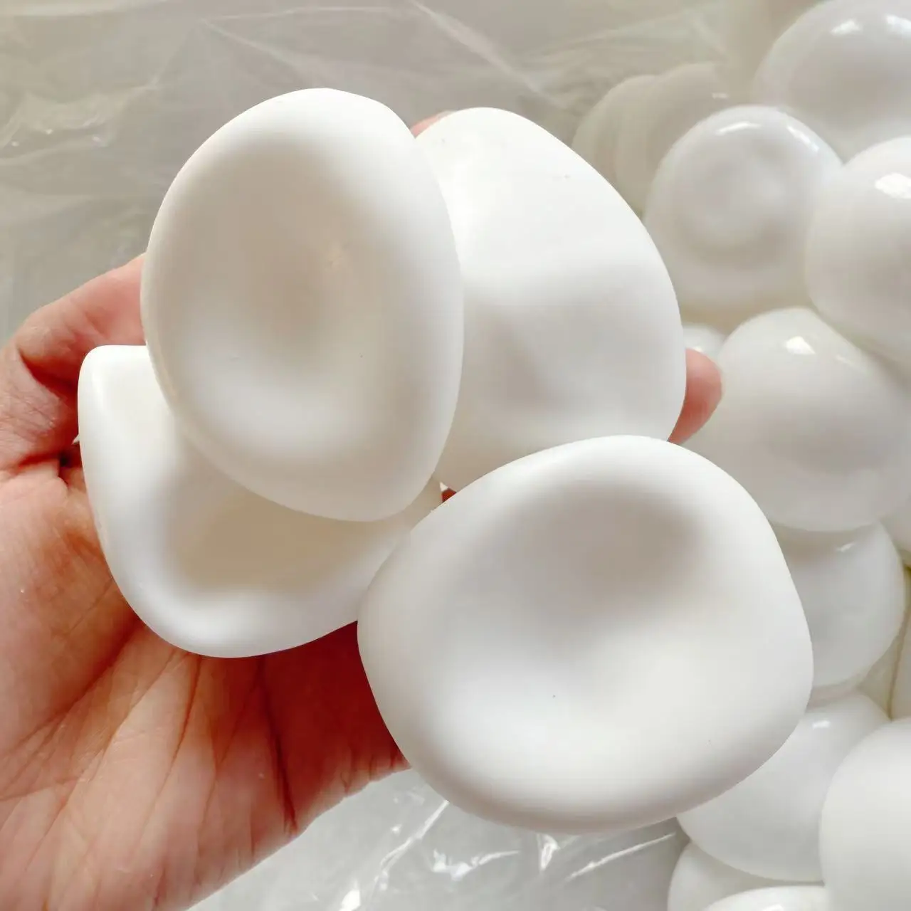 6cm Viral TPR Soft Hollow White transparent Ball Skins Maltose Grape Water Ball Shells DIY Shaker Orbs With Stoppers Cable Ties