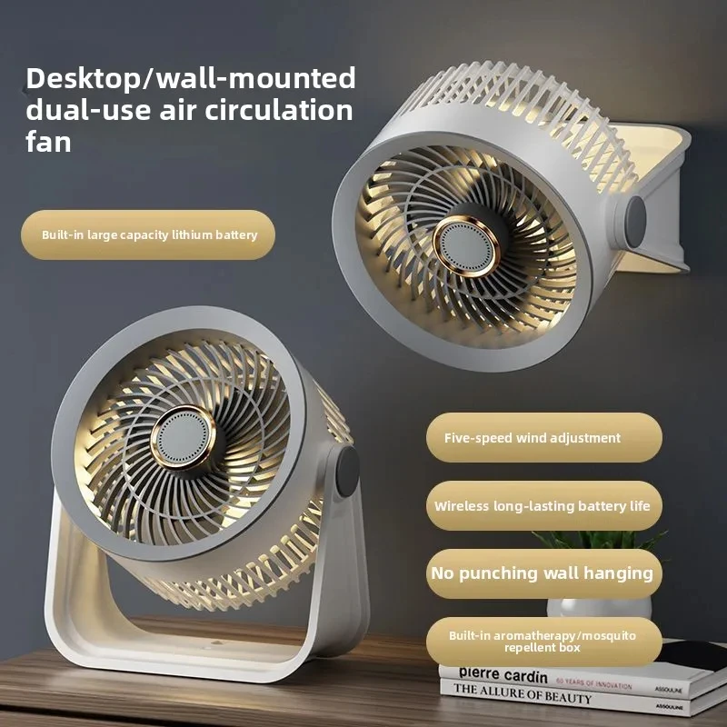 HOMFISH Fan Mute USB Circulating Electric Fan Home Dormitory Office Desktop Small Fan Dormitory Ultra-quiet Mosquito Repellent image 4