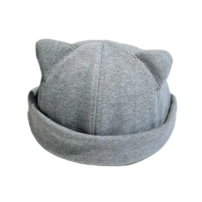 LDSLYJR Autumn and Winter Polyester Warm Cartoon Docker Cap Brimless Hat Beanie Landlord Sailor Cap Girl and Women 115