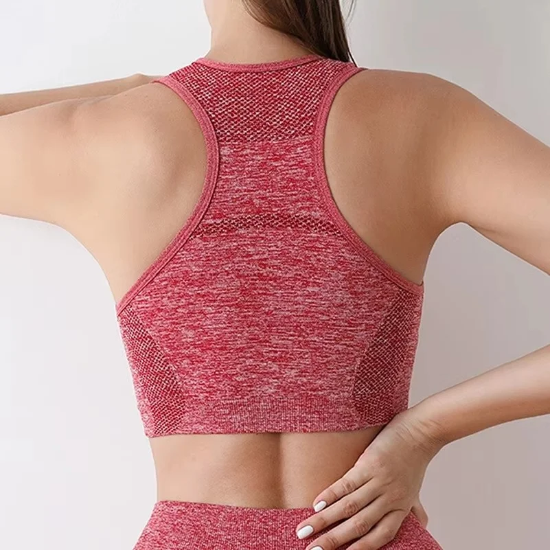 Soutien-gorge de sport push up respirant pour femme, soutien-gorge maintien pour course à pied, yoga et fitness