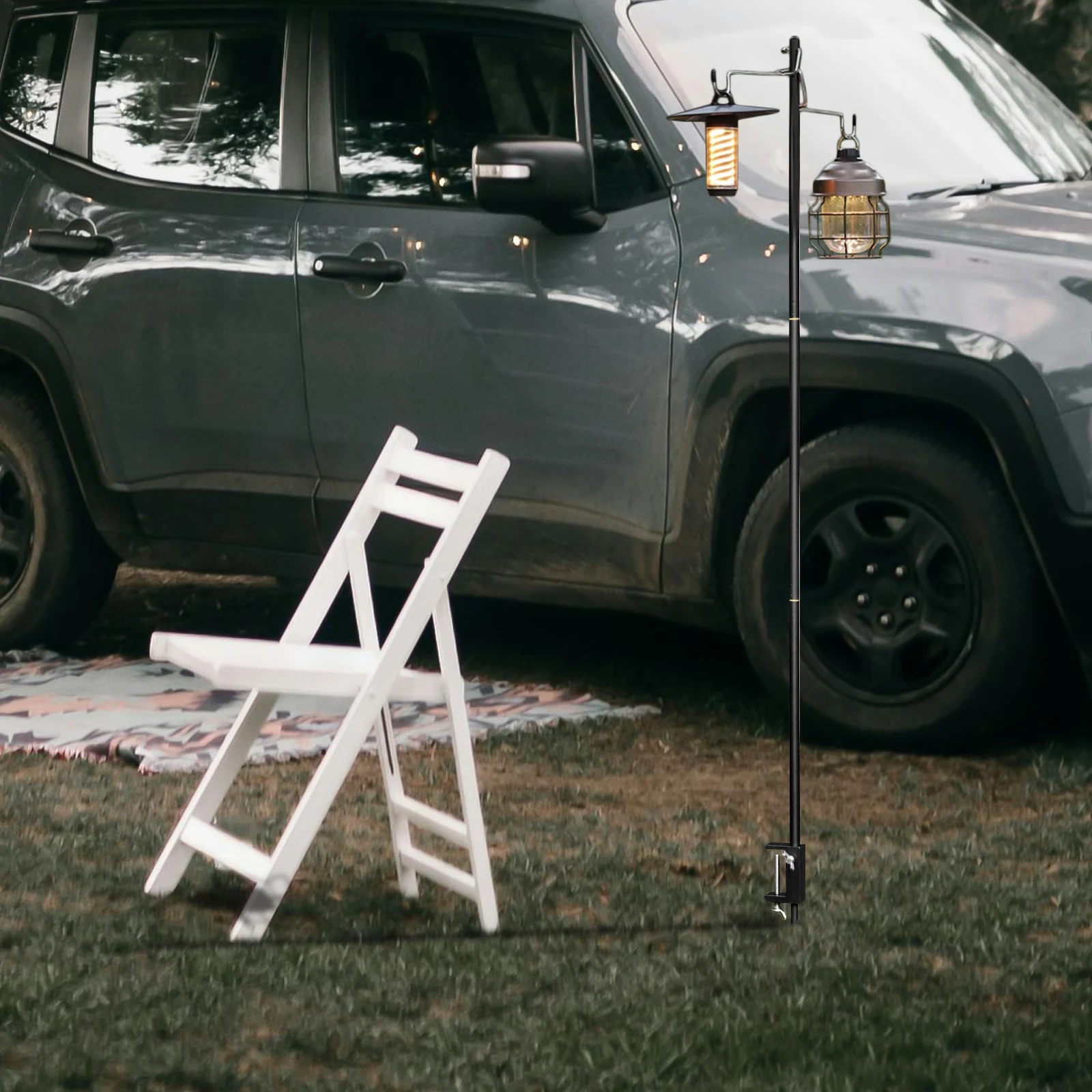 

1Set Outdoor Camping Lamp Stand Foldable Aluminum Alloy Lantern Pole Portable Lightweight Lamp Holder Camping Supply