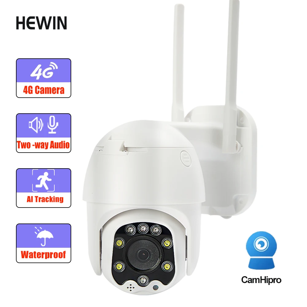 

4G Camera IP PT HD Free 100mb Traffic Sim Card Wireless Waterproof Outdoor Indoor Security Full Color Night Vision CCTV Home Cam