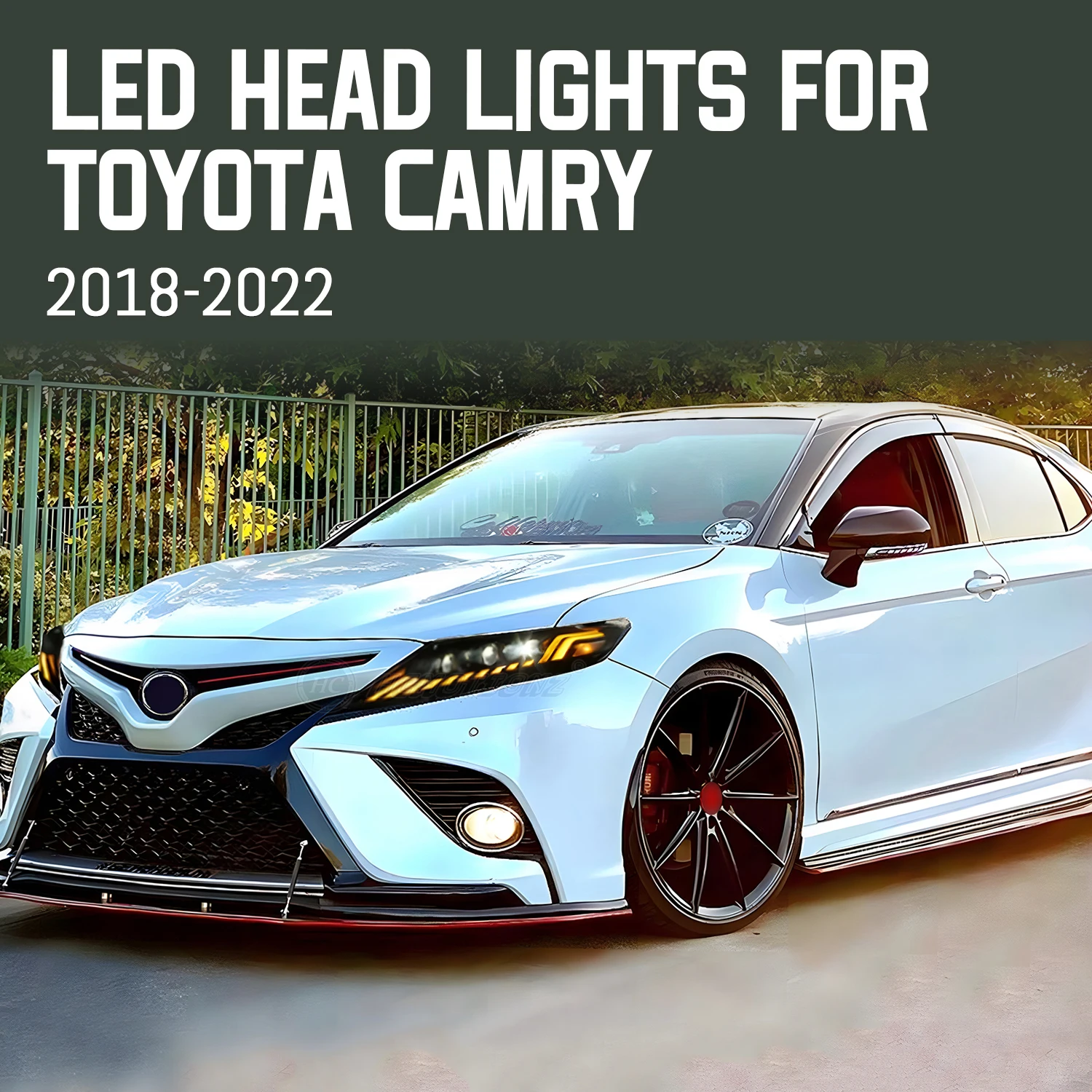 2018-2022 トヨタ用カムリ LED ヘッドライト DRL フロントランプアセンブリ XLE アセント SX XV70 ダイハツアルティスアニメーション