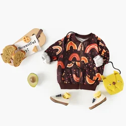 Sanlutoz Halloween Baby Coat Long Sleeve Fashion Autumn Little Kids Tops Clothing Zipper