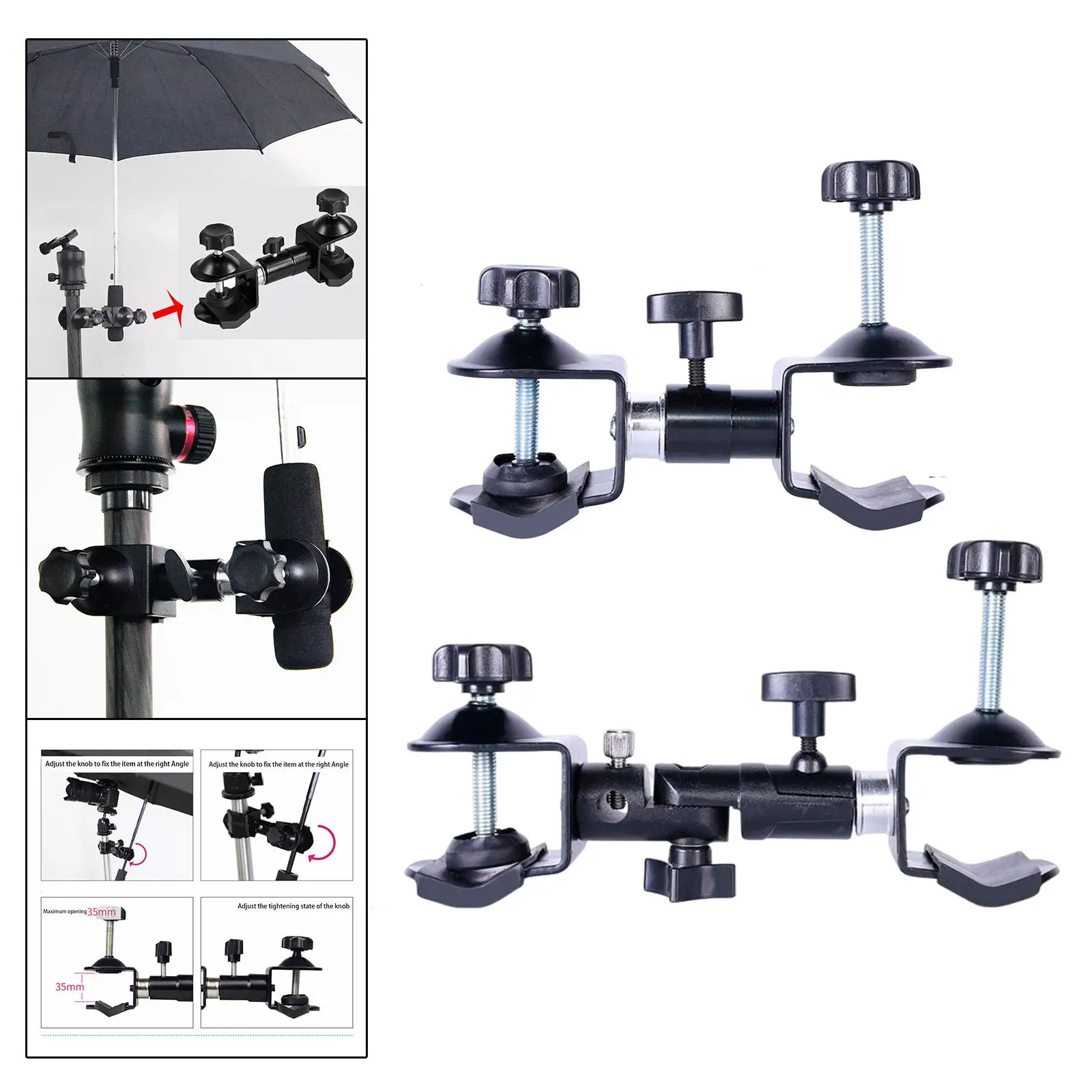 Tripod Umbrella Holder Photography Accessory Clip Bracket for Camera