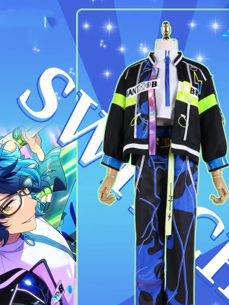 Vivi-Cos Anime Game Ensemble Star Tsumugi Aoba Performance trendy Handsome Halloween Carnival Role CosPlay Costume Complete Set