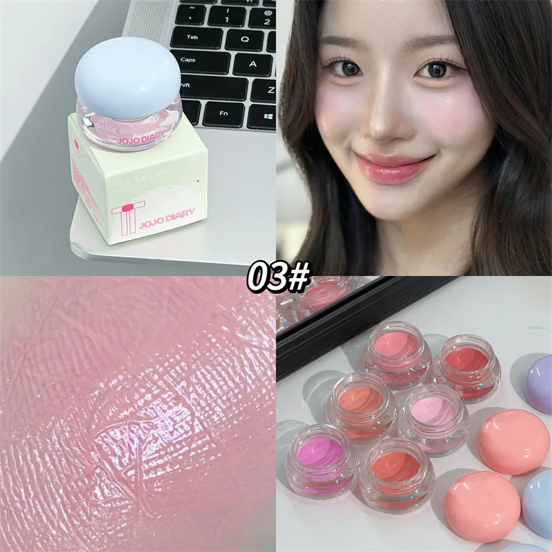 บลัชออนเนื้อครีมกำมะหยี่บางเบา สีพีชอ่อน ติดทนนาน ใช้ได้ทั้งแก้มและปาก เหมาะสำหรับนักเรียน