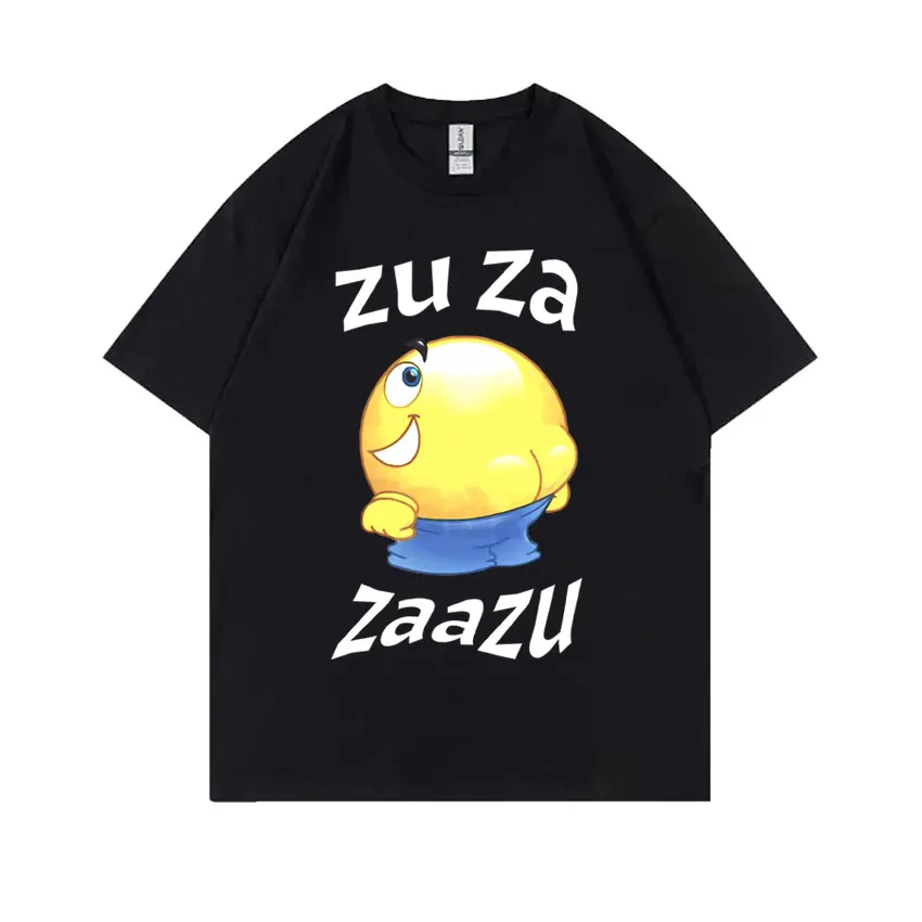 Zu Za Zaazu Emoji Mooming Funny Meme T Shirts Men Cozy Pure Cotton T-shirts Men's Women Casual Oversized Short Sleeves Tee Shirt