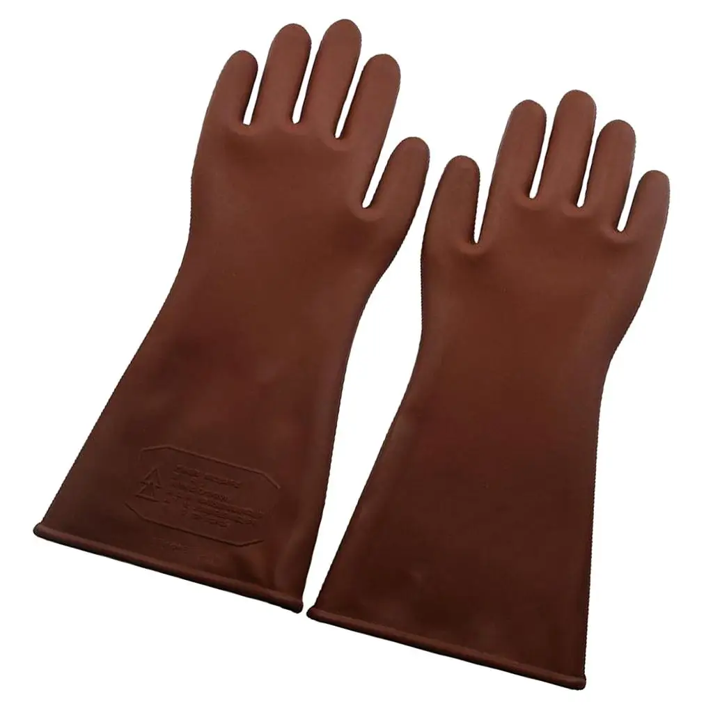 Electrician Protective Rubber Gloves 12KV High Voltage Insulated Work Gloves for Construction and Workshop Use
