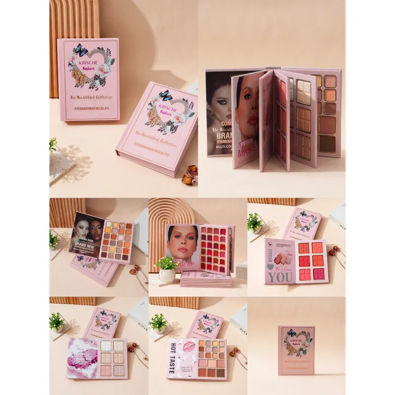 Libro di trucco a 5 strati Piatto di libro Colore opaco perlescente Commercio estero Piccolo lotto Libro di ombretti per trucco duraturo