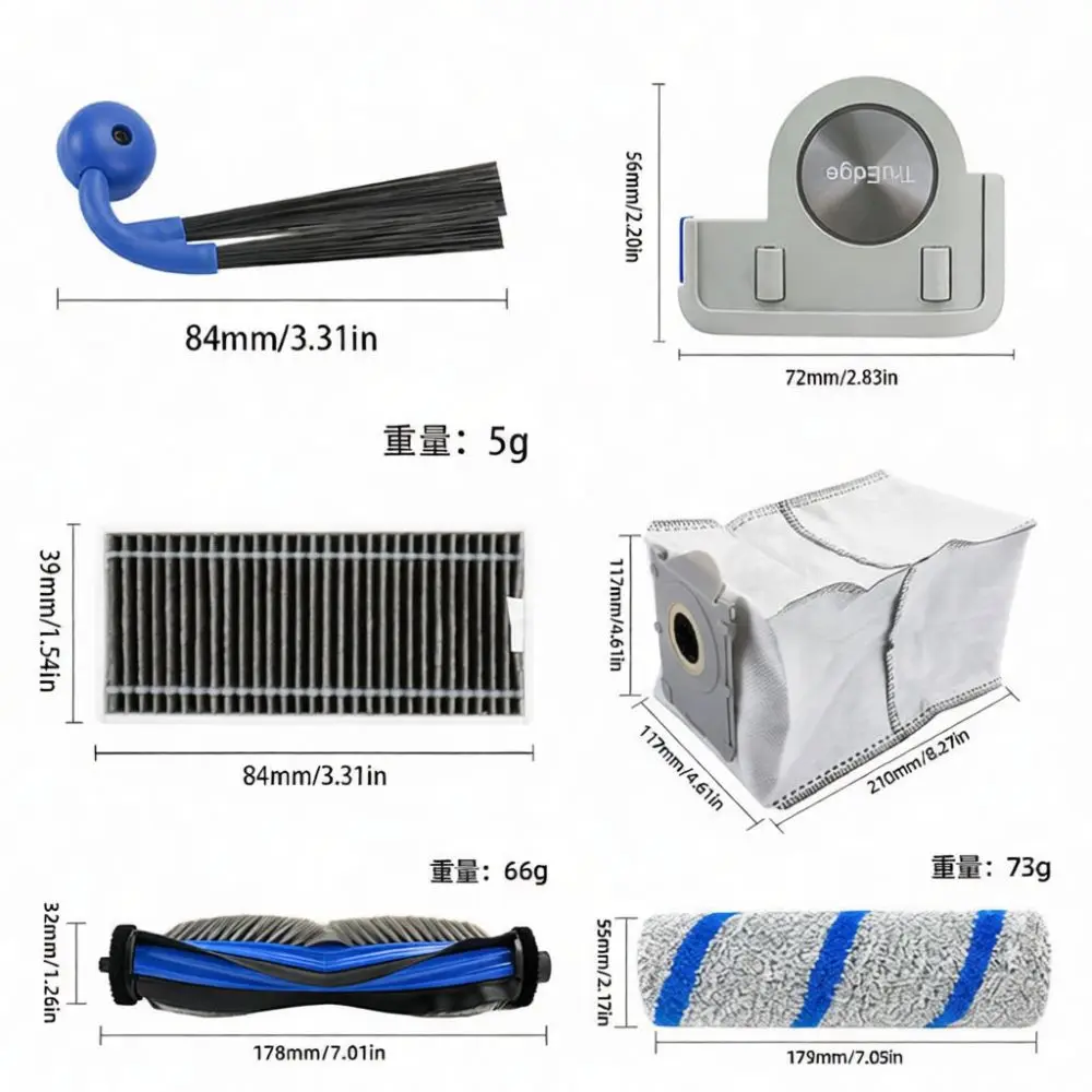 Vacuum Cleaner Accessories For Ecovacs X11 X11 Pro Auto Water Robot Main Roller Brush Side Sweeping Filter Dust Bag