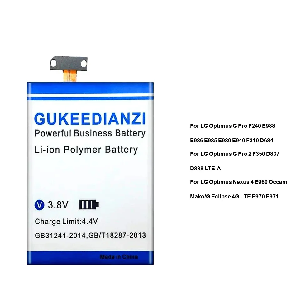 Batería duradera para teléfono móvil BL-T5 BL-47TH BL-48TH 4600-5700mAh para LG Optimus Nexus 4 para g Eclipse Lte Pro 4G