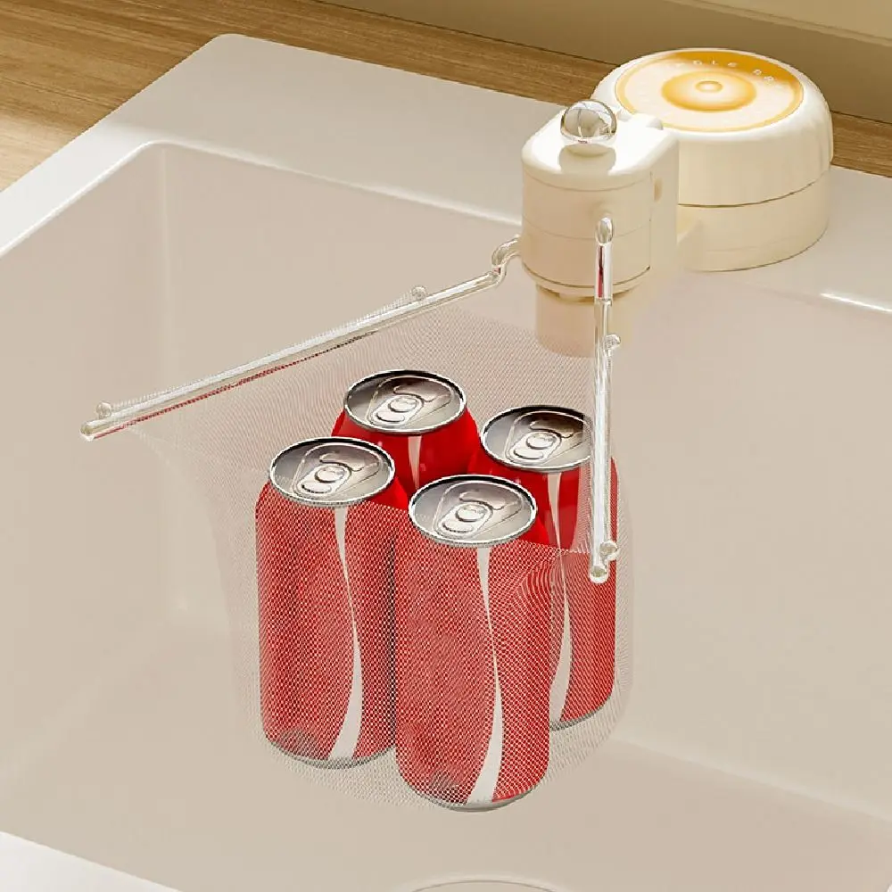 Suction Cup Kitchen Sink Filter Rack Creative Detachable Waste Hanging Net Bracket Punch-free Rotatable Garbage Drain Net Shelf