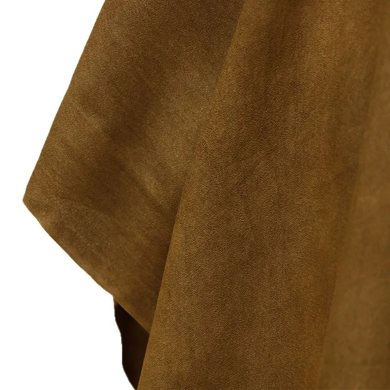 Black tea dyed grape puree old material tussah silk 70CM narrow and niche fabric