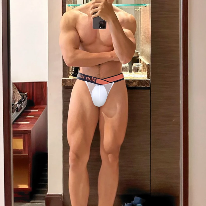 1/3PCS Men Briefs Man Underwear Transparent Bikini Mesh Male Underpants Large Crotch Pouch Men\'s Panties Gays Sport Men Brief