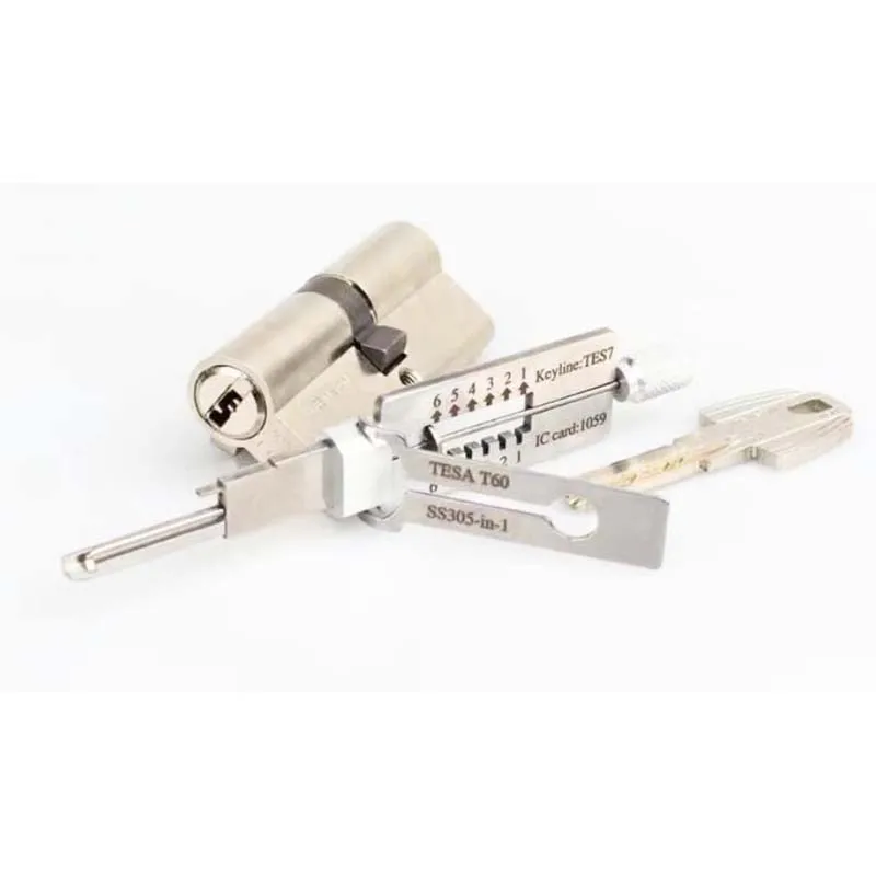 

New Arrival SS305 2-IN-1 2 in 1 for TESA T60 Civil House Lock Opener Lock Pick Set Locksmith Tools