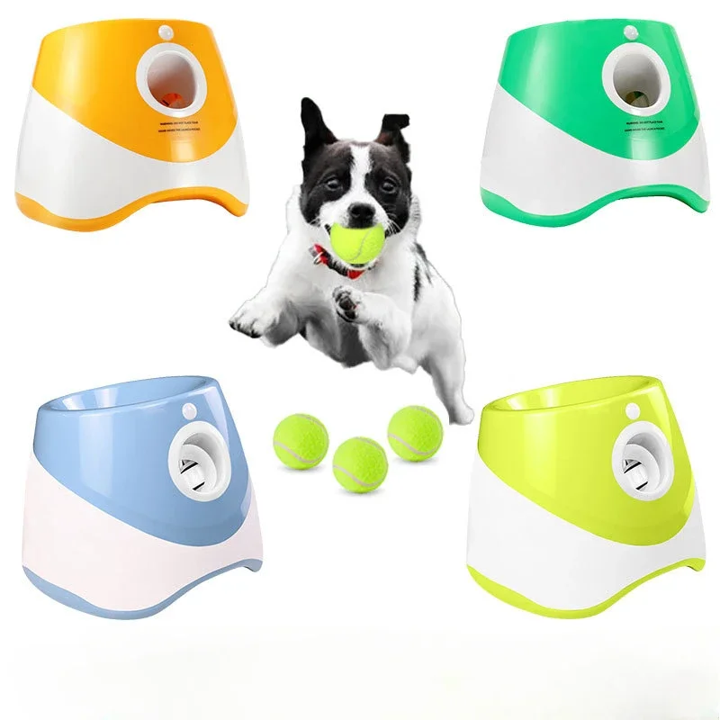 Pet Ball Thrower Outdoor Elastic Tennis Ball Launcher Dog Toy Automatic Ball Machine