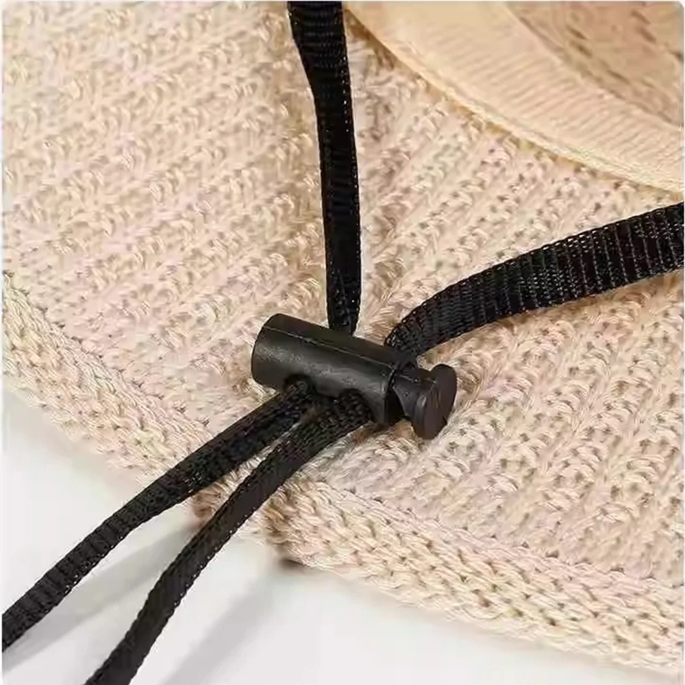 الشمس حماية زهرة اللؤلؤ المنسوجة قبعة طوي تنفس متماسكة قبعة صياد مضفر زهرة مريحة لارتداء نسج قبعة بحافة