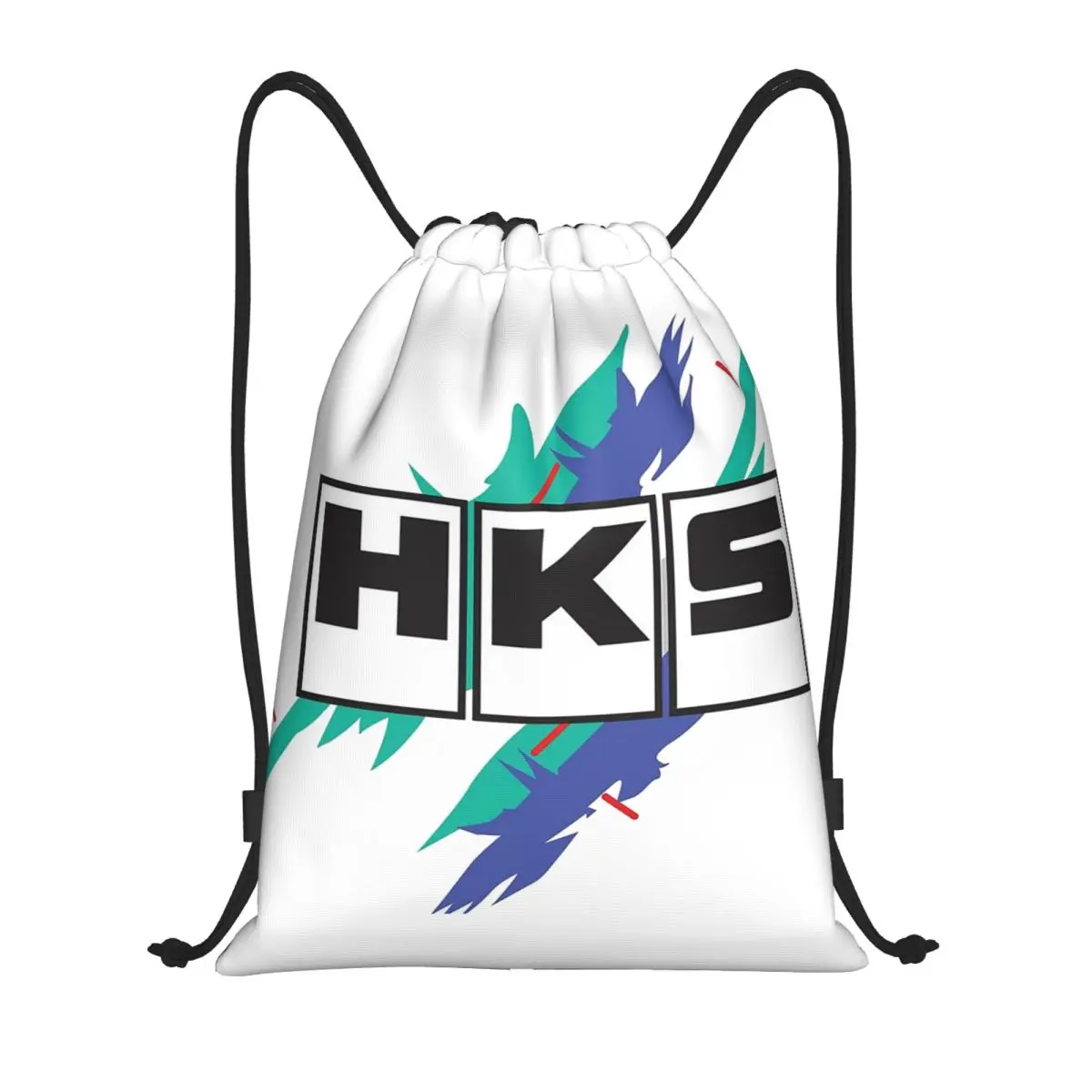 

HKS Logo Car JDM Backpacks Fashion Drawstring Bags Sundries Bag Book Bags for Man Woman Students