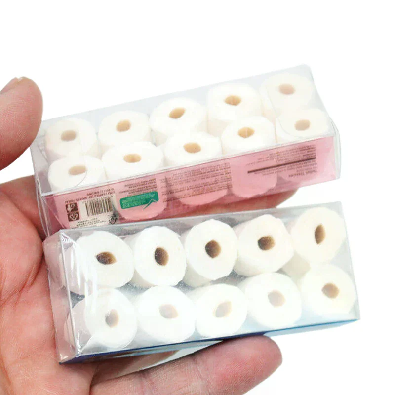 

1Bag 1/12 Dollhouse Mini Paper Towel Roll Model Dollhouse Toilet Tissue Decoration Dolls House Bathroom Decor Accessories