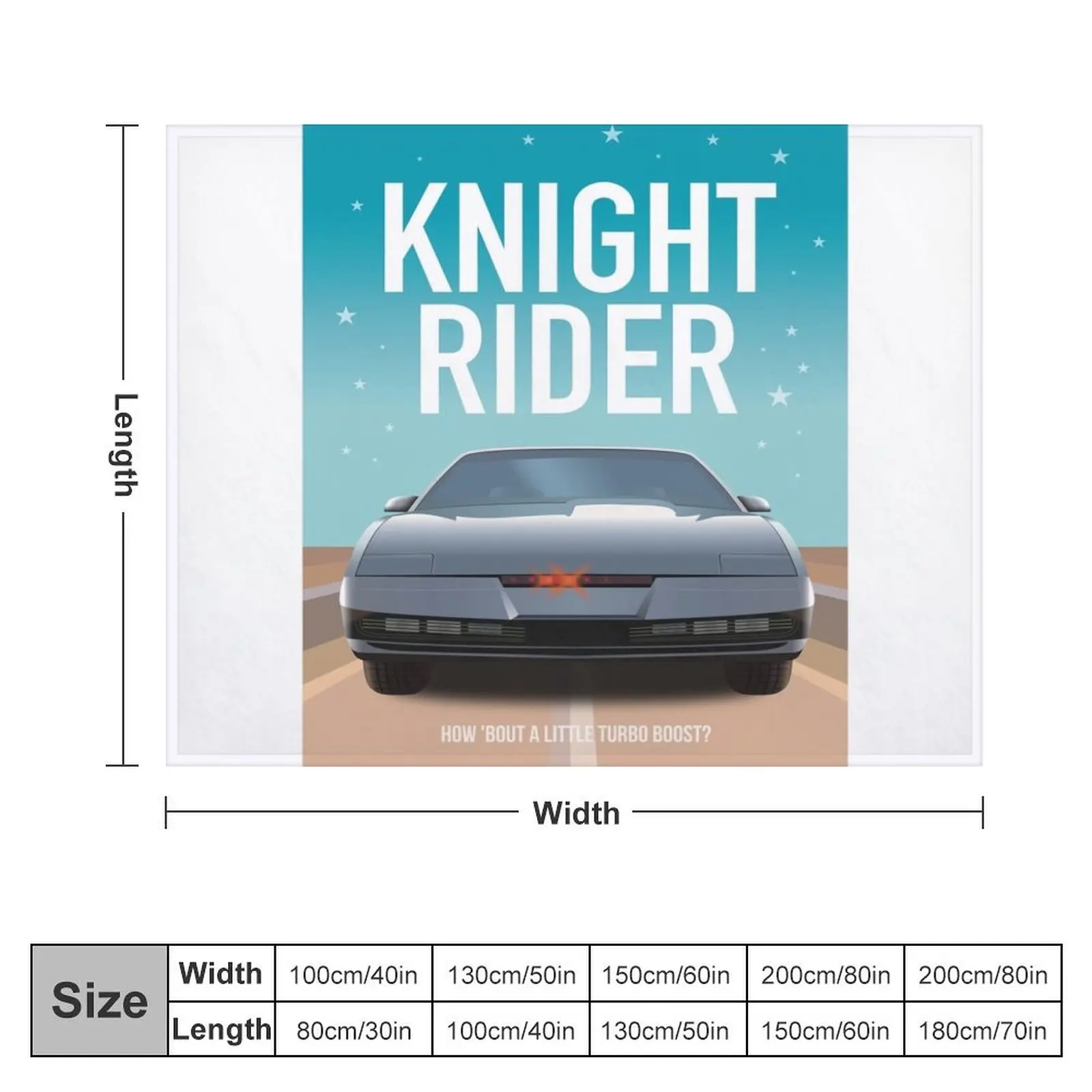 Knight Rider TV Series Poster Throw Blanket Weighted warm winter Picnic Quilt Blankets