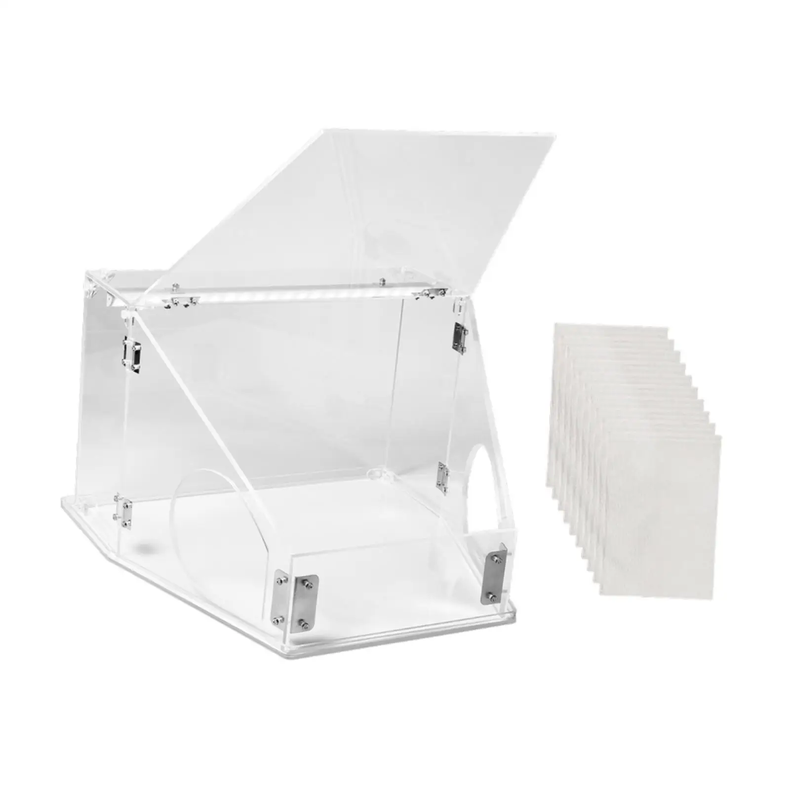 acrylic-grinding-dust-box-durability-portable-transparent-dustproof-box-grinding-polishing-box-for-polishing-sanding-engraving