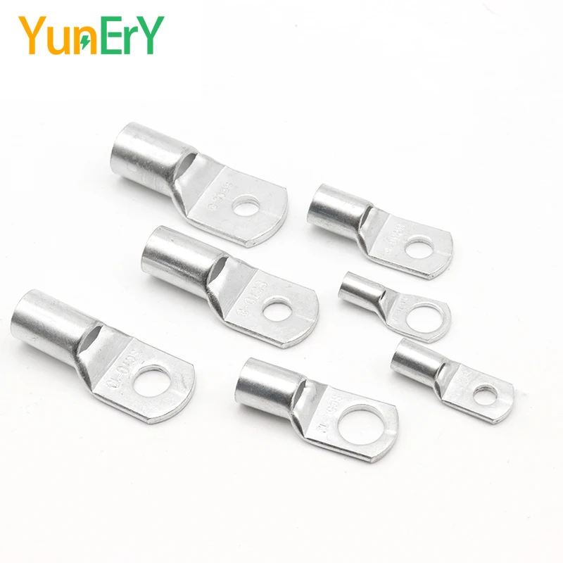 10/25/50 PCS SC6 SC10 SC16 SC25 SC35 SC50 Terminals 10-50 MM ²  Cable Lug Wire Connector Thick Tinned Solder Lug 10-1/0 AWG