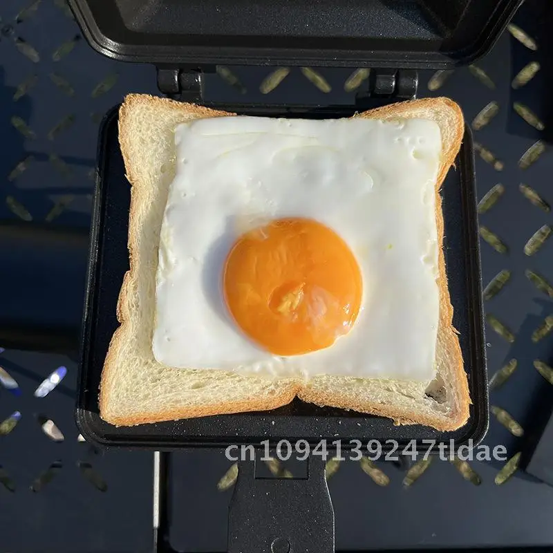 

Portable Folding Sandwich Maker for Camping Double-Sided Non-Stick Coating Bread Clip Outdoor Cooking Tool Aluminum Alloy