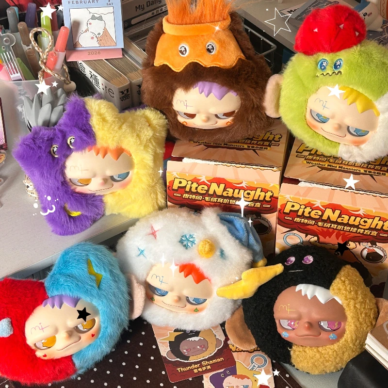 

PiteNaught Weather-Mini Monsters Vinyl Dolls Headphone Bag Series Blind Box Trendy Toy Anime Figures Mystery Box Kawaii Gifts