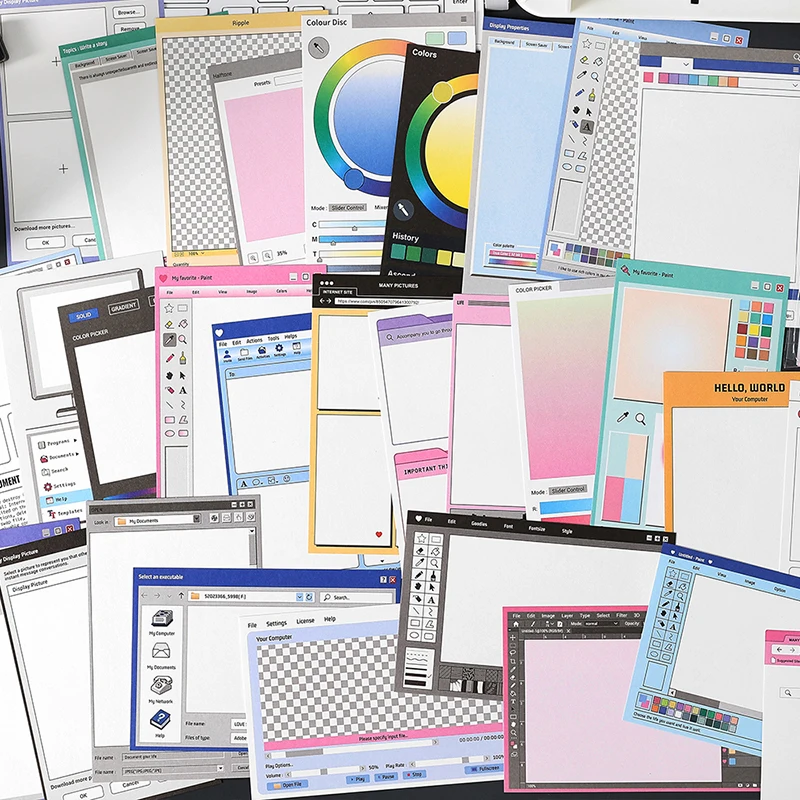 30 sztuk Ins kolaż materiał papier DIY dekoracja kartki Idol fotokarta Scrapbooking pamiętnik papier informacyjny Kawaii biurowe